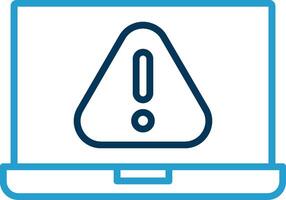 Error Line Blue Two Color Icon vector