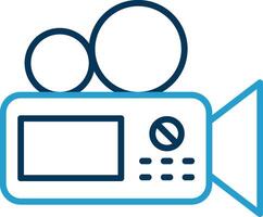 Camera Line Blue Two Color Icon vector