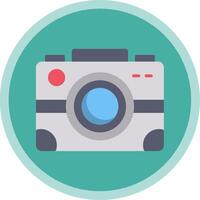 Camera Flat Multi Circle Icon vector