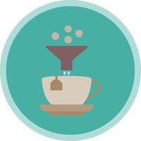 Coffee Filter Flat Multi Circle Icon vector