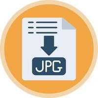 Jpg Flat Multi Circle Icon vector