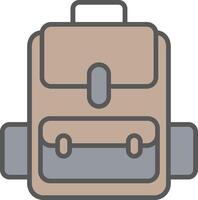 Backpack Line Filled Light Icon vector