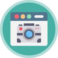 Browser Flat Multi Circle Icon vector