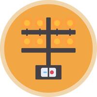 Lighting Flat Multi Circle Icon vector