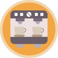 Coffee Machine Flat Multi Circle Icon vector