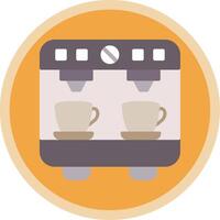 café máquina plano multi circulo icono vector