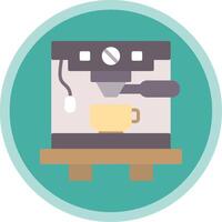 Coffee Machine Flat Multi Circle Icon vector