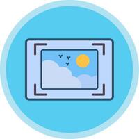 Screen Flat Multi Circle Icon vector