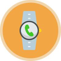 Incoming Call Flat Multi Circle Icon vector