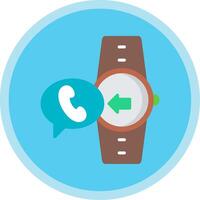 Incoming Call Flat Multi Circle Icon vector