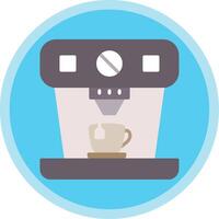 café máquina plano multi circulo icono vector