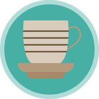 Cup Flat Multi Circle Icon vector