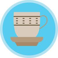 Cup Flat Multi Circle Icon vector