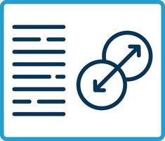 Transition Line Blue Two Color Icon vector