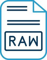 Raw Line Blue Two Color Icon vector