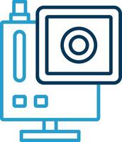 Gopro Line Blue Two Color Icon vector