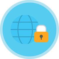 Internet Flat Multi Circle Icon vector