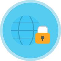 Internet Flat Multi Circle Icon vector