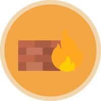 Firewall Flat Multi Circle Icon vector