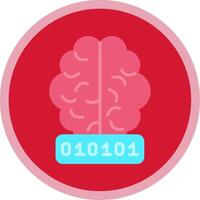 Artificial Intelligence Flat Multi Circle Icon vector