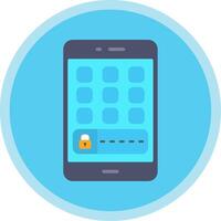 Mobile Flat Multi Circle Icon vector