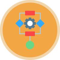 Algorithm Flat Multi Circle Icon vector