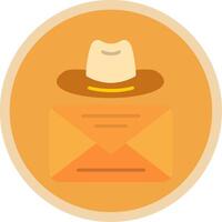 Mail Flat Multi Circle Icon vector