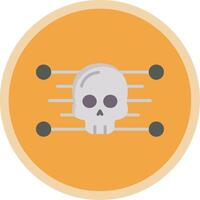Skull Flat Multi Circle Icon vector
