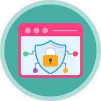 Browser Flat Multi Circle Icon vector