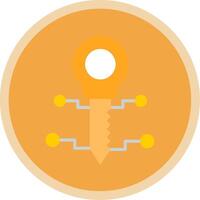 Key Flat Multi Circle Icon vector