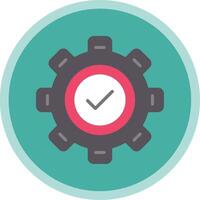 Settings Flat Multi Circle Icon vector