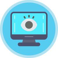 Computer Flat Multi Circle Icon vector