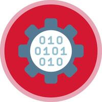 Gear Flat Multi Circle Icon vector
