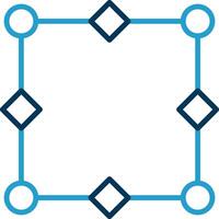 Nodes Line Blue Two Color Icon vector