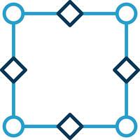 Nodes Line Blue Two Color Icon vector