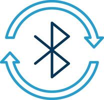 Bluetooth Line Blue Two Color Icon vector