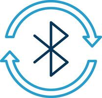 Bluetooth Line Blue Two Color Icon vector