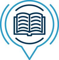 Book Line Blue Two Color Icon vector