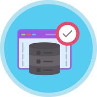 Server Flat Multi Circle Icon vector