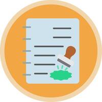 Contract Flat Multi Circle Icon vector