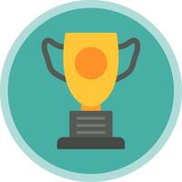 Trophy Flat Multi Circle Icon vector