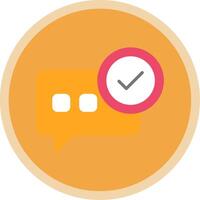 Conversation Flat Multi Circle Icon vector