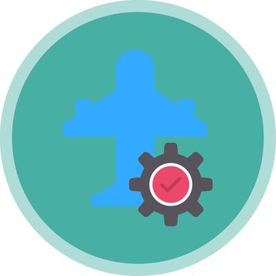 Flight Flat Multi Circle Icon