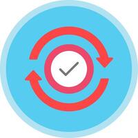 Refresh Flat Multi Circle Icon vector