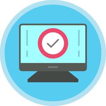 Computer Flat Multi Circle Icon vector