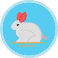 Rabbit Flat Multi Circle Icon vector