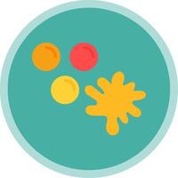 bolas de pintura plano multi circulo icono vector