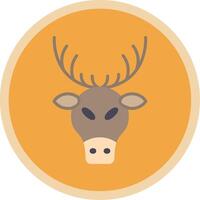 Deer Flat Multi Circle Icon vector