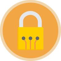 Padlock Flat Multi Circle Icon vector