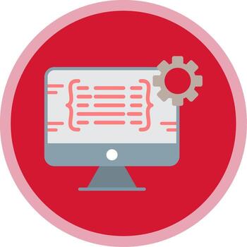 Programming Flat Multi Circle Icon vector